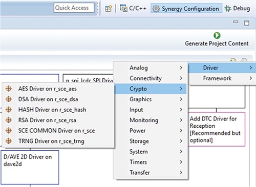 Image of component is added completely through a visual interface