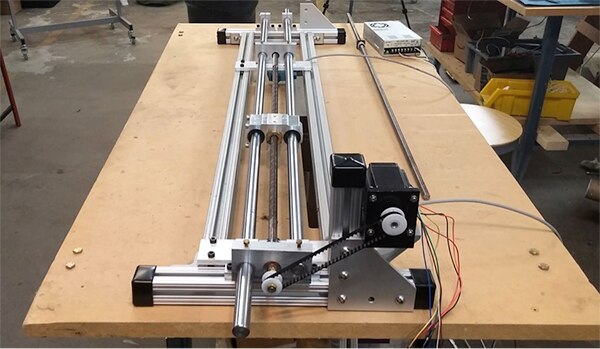 Image of final build of the linear stage
