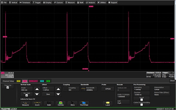 Teledyne LeCroy HDO 4104 示波器通道设置图（单击查看全尺寸图片）