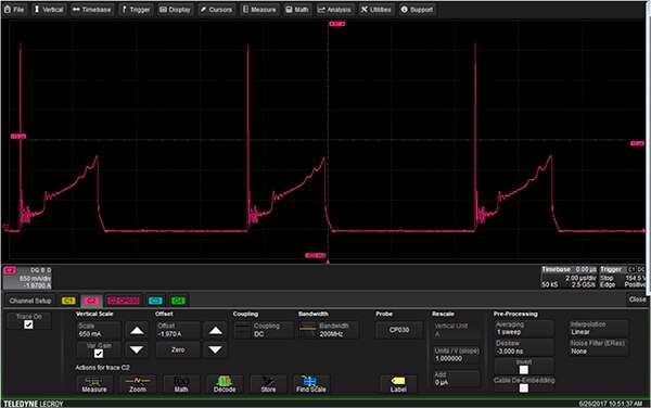 Teledyne LeCroy 的 HDO 4104 示波器的通道設定圖 (按一下可檢視完整尺寸)