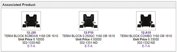 Image of “Associated Product” for the 1610-21-15A
