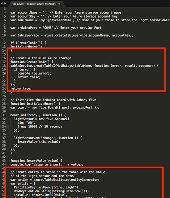 光传感器 Node.js 示例图片