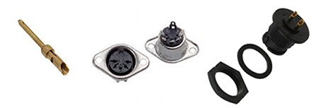 Image of typical connector solder terminations