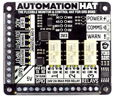 Image of Pimoroni Automation HAT add-on board