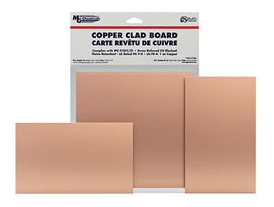 Image of piece of double-sided copper clad pc board