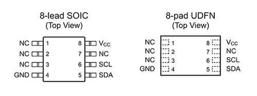 Microchip Technology 的 ATECC608A 八引腳加密輔助處理器圖片