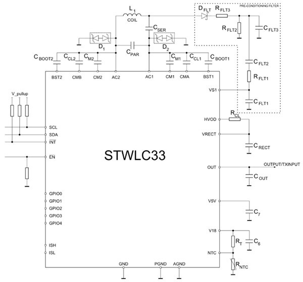 STMicroelectronics 的 STWLC33 圖