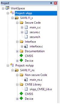 Image of TrustZone multi-project workspace