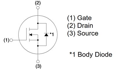 ROHM 的 SCT3160KL 是一款基本 N 沟道 SiC 功率 MOSFET 示意图