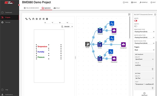 Image of DigiKey DK IoT Studio application tab (click to enlarge)