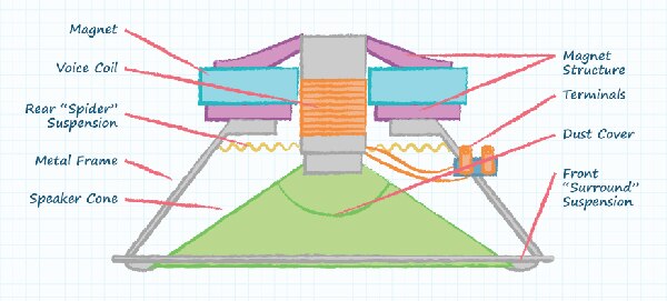 Diagram of basic speaker construction
