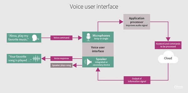 Diagram of voice capture processor and microphone (click to enlarge)
