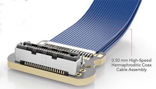 Samtec 的 Razor Beam 细间距自配接同轴电缆图片