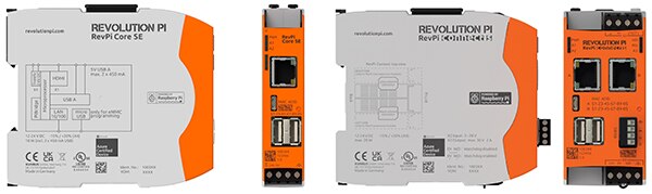 KUNBUS 的 RevPi Core SE IPC（左）和 RevPi Connect IIoT 网关（右）的图片（点击放大）