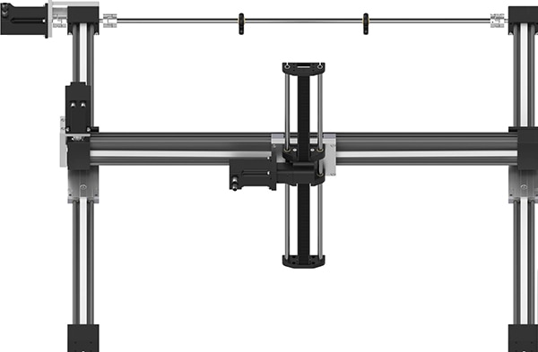 工作空间为 800 mm x 800 mm x 500 mm 的 Igus 龙门机器人的图片