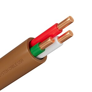 典型的 3 芯温控器电缆
