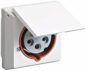 Image of Amphenol Sine Systems 2CMA178699R1000 wall-mounted industrial power receptacle