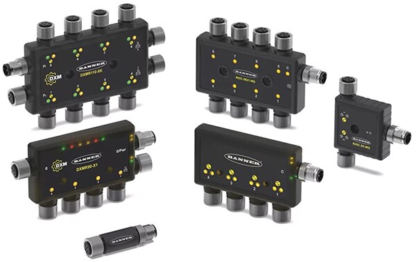Image of remote I/O configurations available from Banner Engineering