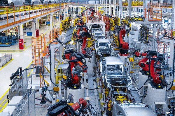 Image of typical automotive assembly line