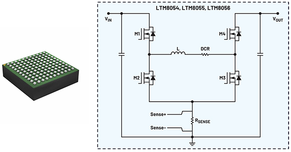 Image of Analog Devices LTM8055, LTM8054, and LTM8056 schematic