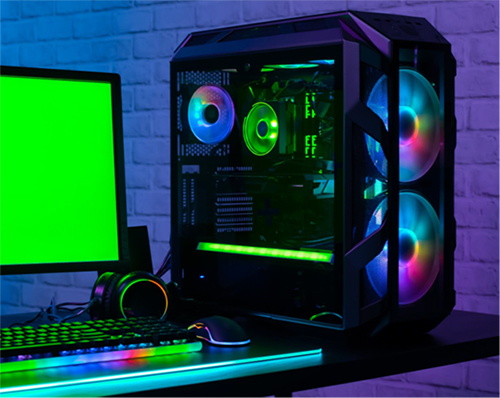 Bild: Ästhetik der Gaming-Rigs