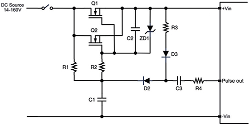Diagram of TRACO Power TEP 150UIR and TEP 200UIR series