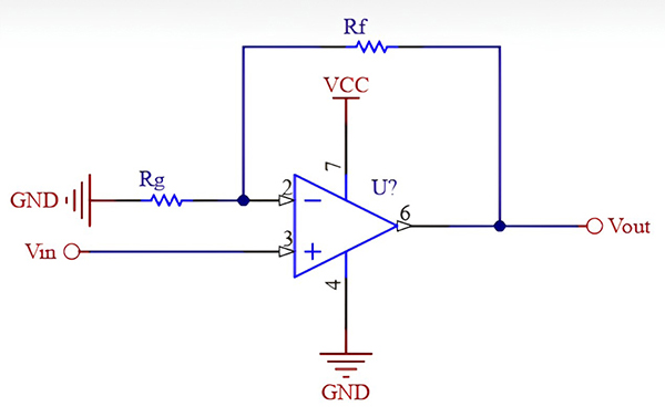 同相放大器电路示例