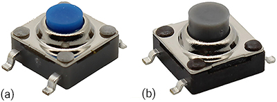 Image of CIT STR series domed tactile switches and STS series switches