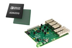 Image of Analog Devices ADIN3310 3-Port Industrial Ethernet Time-Sensitive Networking (TSN) Switch