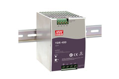 Image of MEAN WELL TDR-480 Series 480 W Three-Phase DIN Rail Power Supply with PFC