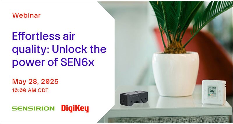 Image of Webinar – Effortless Air Quality: Unlock the Power of SEN6x