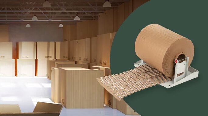 3M Cushion Lock packaging paper material on a roll
