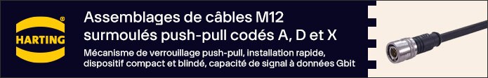 Image of HARTING M12 Overmolded Push-Pull A, D, X-Code Cable Assemblies Banner