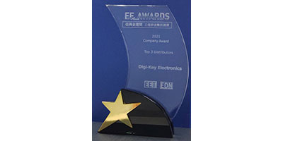 Image of DigiKey Named a Top 3 Distributor by EE Awards Asia