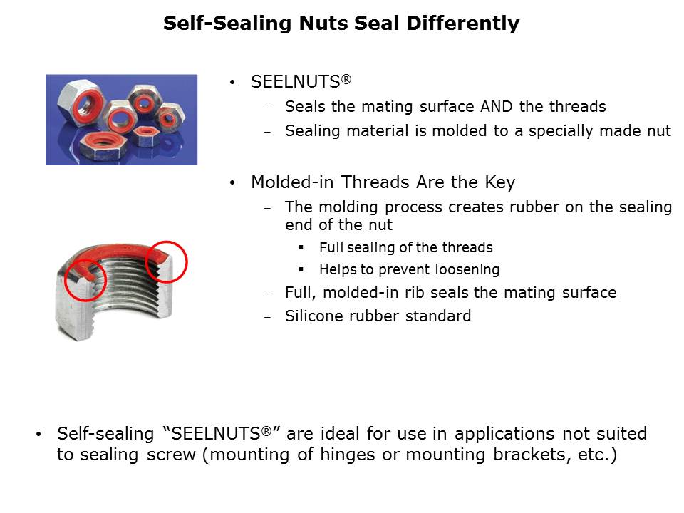 Self-Sealing Fasteners and Washers Slide 10