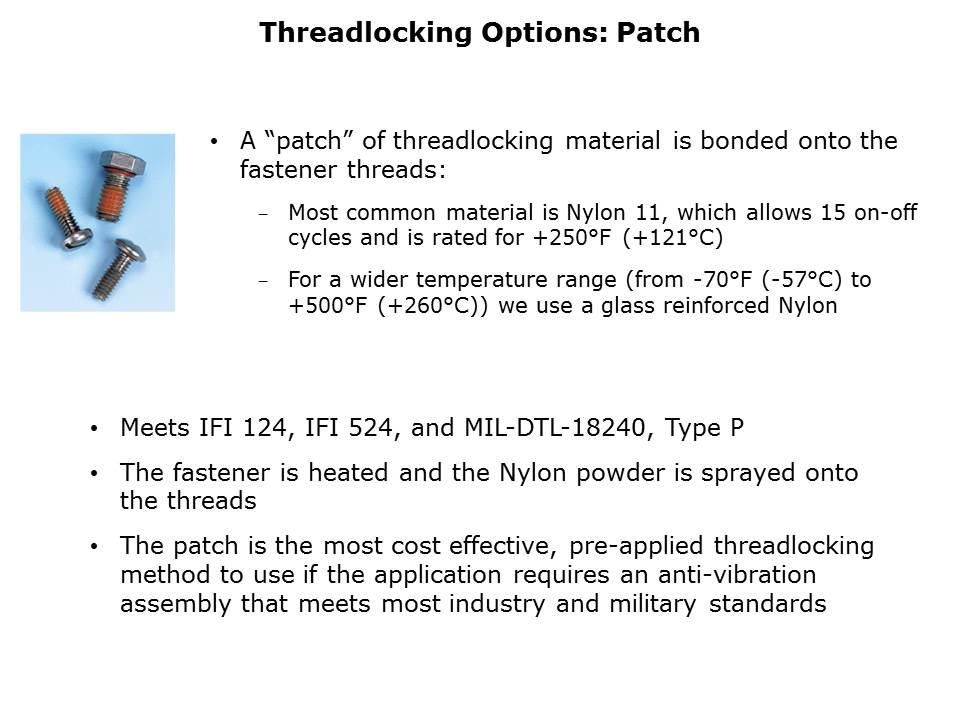 Self-Sealing Fasteners and Washers Slide 13