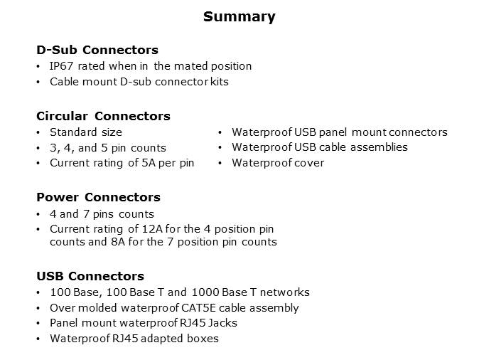 Waterproof Connectors Slide 19