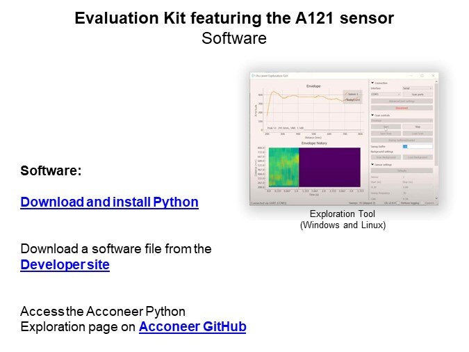 Image of Acconeer AB Pulsed Coherent Radar (PCR) Sensor - Software