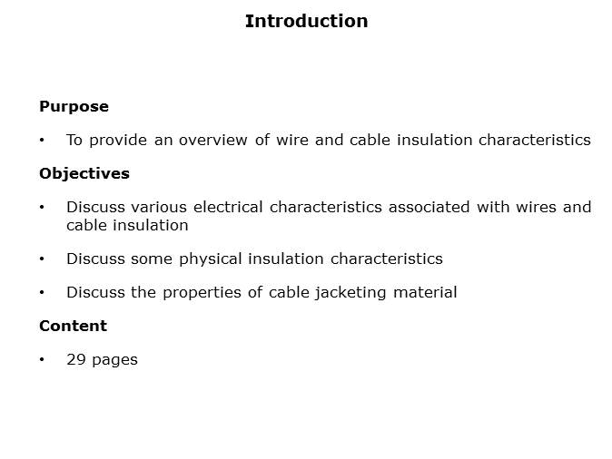 Basics of Wire and Cable Slide 1