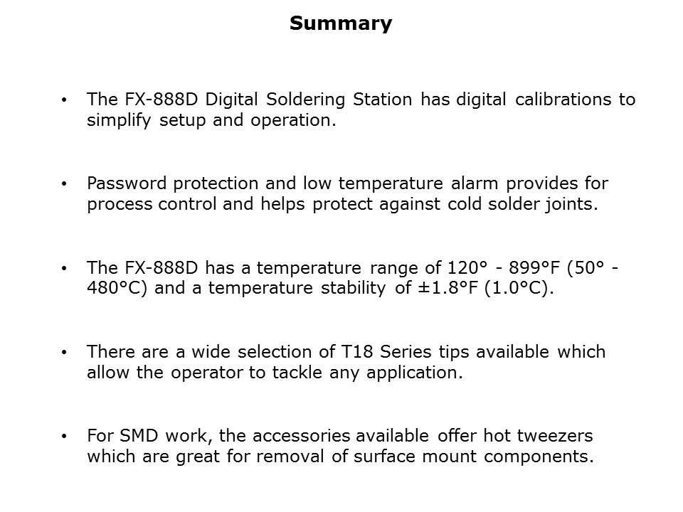 FX-888D Soldering Station Slide 6