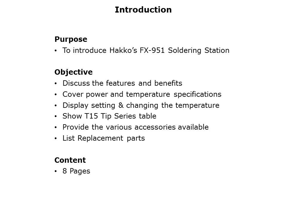 FX-951 Soldering Station Slide 1