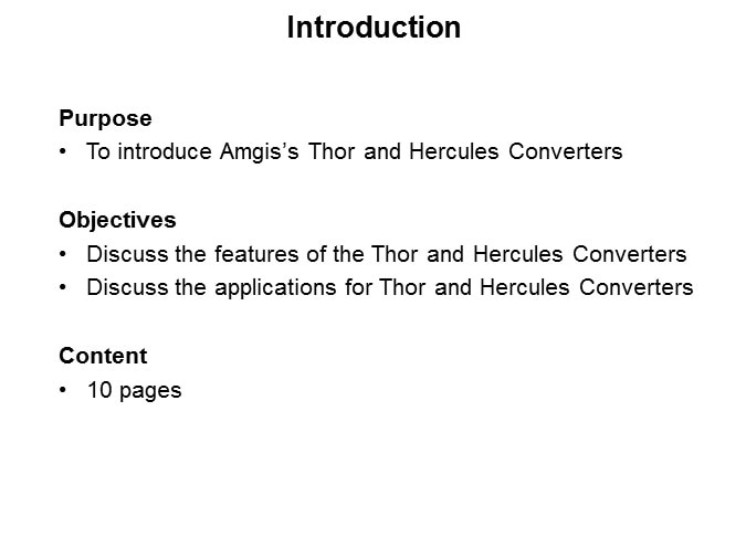 Thor and Hercules Converters Slide 1