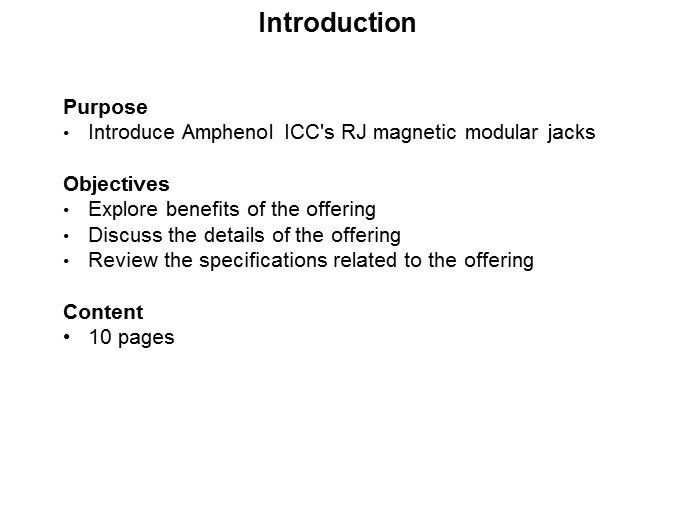 RJ Magnetic Modular Jacks Slide 1