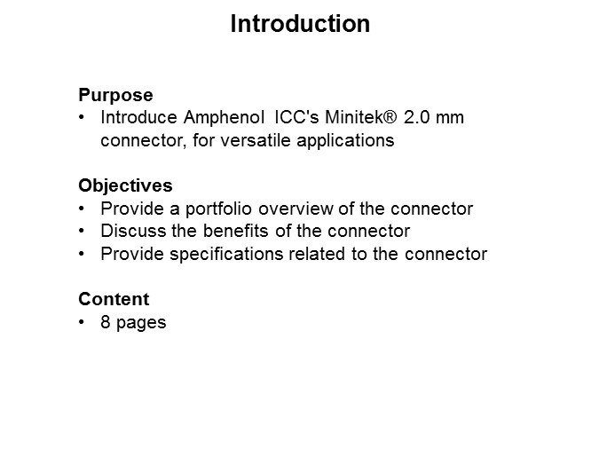 Amphenol's Minitek Slide 1