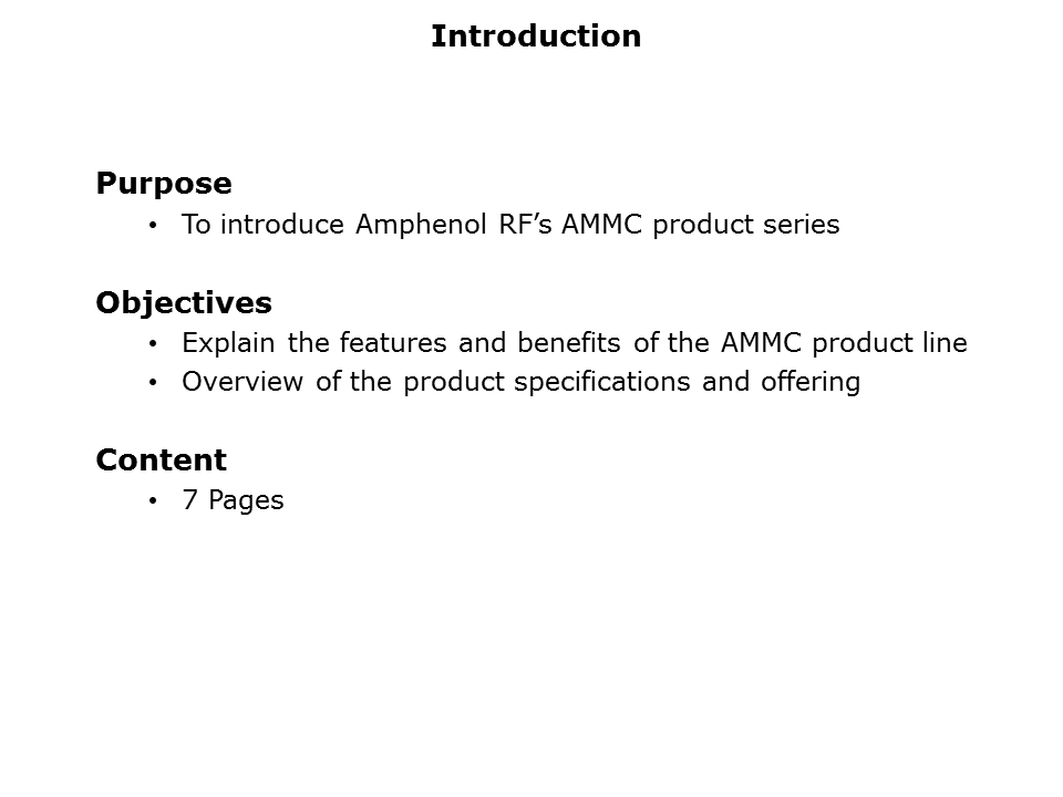AMMC Series Overview Slide 1