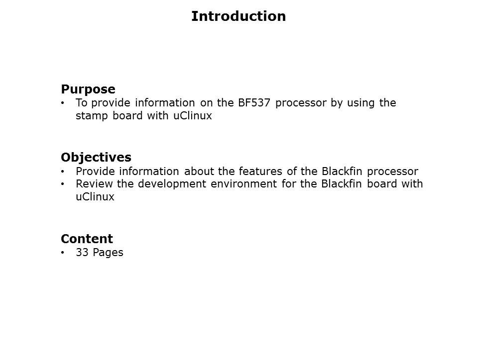 DSP Blackfin STAMP BSP Slide 1