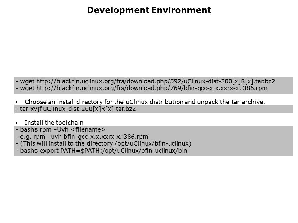 DSP Blackfin STAMP BSP Slide 8