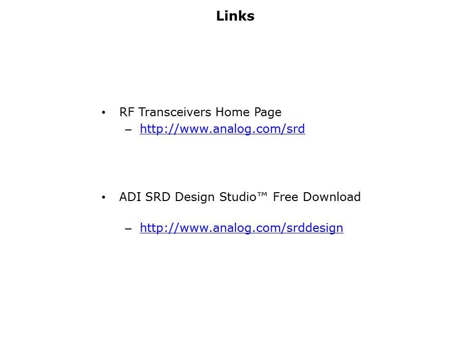 ADF7xxx ISM Transceivers Slide 17