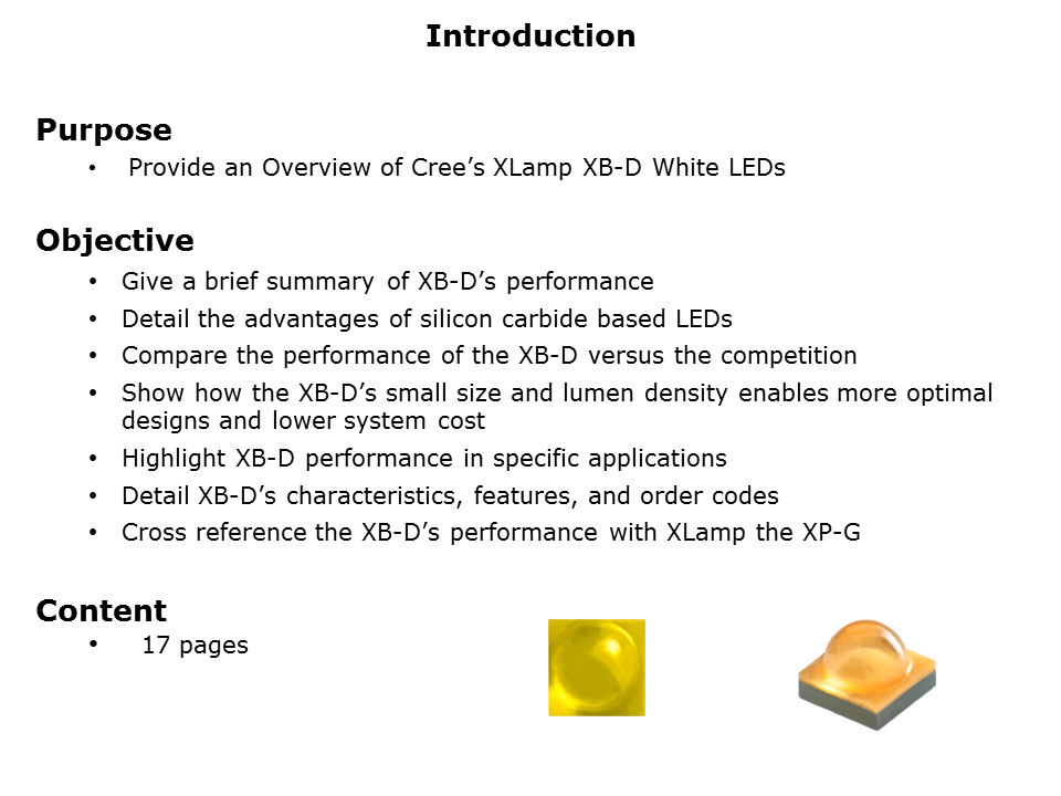 XB-D White LEDs Slide 1