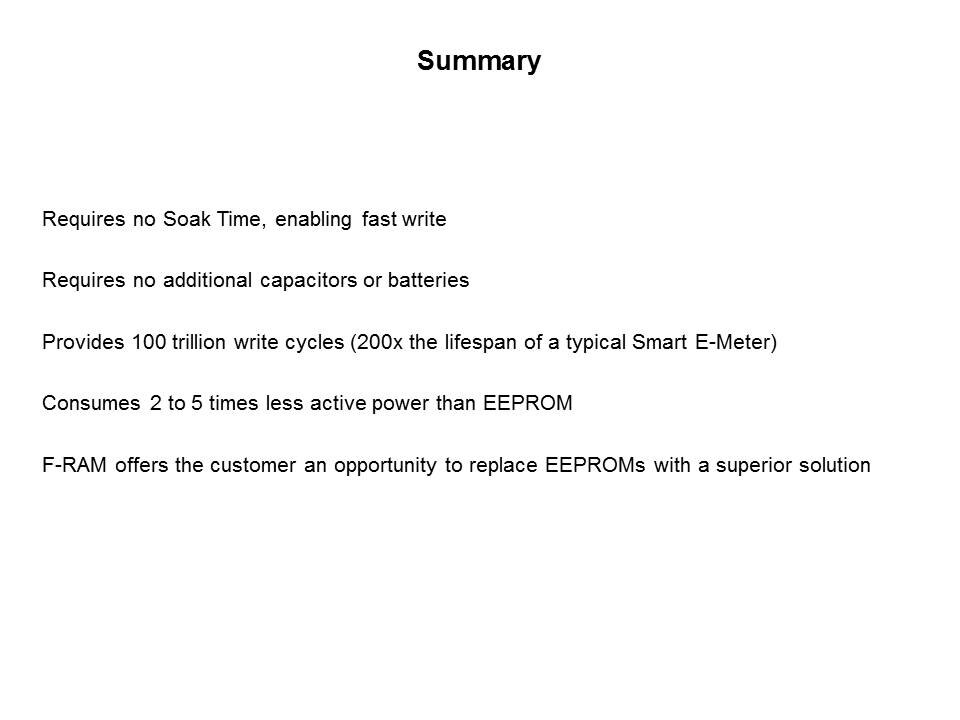 F-RAM for Smart E-Meters Slide 10